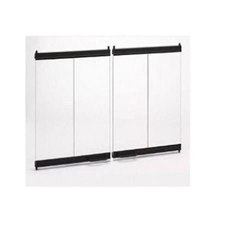 Majestic Pet Majestic DM1042 Original Bi-Fold Glass Doors with Trim Kit; Black DM1042